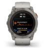 GARMIN Fenix 7X PRO Sapphire SOLAR pametni sat, Titanijski sa remenom maglovito sive / jarko narančaste boje, 51mm, 010-02778-15