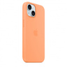 Apple iPhone 15 Silicone Case w MagSafe - Orange Sorbet