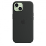 Apple iPhone 15 Silicone Case w MagSafe - Black