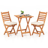 Fieldmann balkonski set Alice – sklopivi, stol + 2 stolice, drvo
