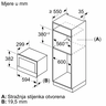 BOSCH ugradbena mikrovalna BFR7221B1; Serie 8; Crna