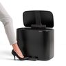 Brabantia Bo Pedal kanta za smeće na pedalu 36l, mat crna 121463
