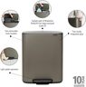 Brabantia Bo Pedal kanta za smeće na pedalu 2x30l, platina 211546