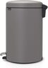 Brabantia Newicon Pedal kanta za smeće 20l, siva 119163, metalizirani premaz
