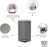 Brabantia Newicon Pedal kanta za smeće 20l, siva 119163, metalizirani premaz