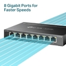 TP-Link switch TL-SG108E 8-Port Gigabit Easy Smart Switch, 8 x 10/100/1000Mbps RJ45 ports, MTU/Port/Tag-based VLAN