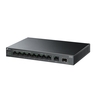TP-Link LS1210GP 10-Port Gigabit Desktop Switch with 8-Port PoE+, 8× Gigabit PoE+ Ports, 1x Gigabit Non-PoE Port, 1× Gigabit SFP Slot