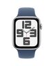 Apple Watch SE2 v3 GPS 40mm Silver Alu Case Denim Sport Band - M/L