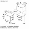 BOSCH mikrovalna pećnica BFL520MB0 ugradbena, snaga mikrovalova: 90, 180, 360, 600, 800 W, 20 L