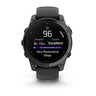 GARMIN Fenix 8 E AMOLED pametni sat, 47 mm,  Slate Gray Steel, crni remen, 010-03025-01