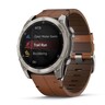 GARMIN Fenix 8 AMOLED Sapphire pametni sat, 51 mm, Titanium, smeđi remen, 010-02905-40