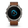 GARMIN Fenix 8 AMOLED Sapphire pametni sat, 51 mm, Titanium, smeđi remen, 010-02905-40