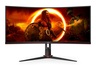 AOC monitor CU34G2XP gaming zakrivljeni, 34, WQHD, VA, 430 cd/m2, HDR400, AMD FreeSync Premium, HDMI, DP, 180Hz, 1ms