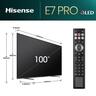 Hisense QLED televizor 100E7NQ PRO, 4K Ultra HD, Smart TV, VIDAA U7.6, Dolby Vision IQ™ HDR, Game Mode Pro 144 Hz VRR, Tamno Sivi   **MODEL 2024**