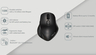 ASUS miš MW203 Multi-Device, tihi, bežični, crni