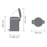 Brabantia Newicon Pedal kanta za smeće 3l, mat crna 113321