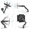 ONKRON Monitor Arm Desktop Mount for 13” to 34-Inch LCD LED Screens up to 10 Kg, Black