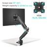 ONKRON Monitor Arm Desktop Mount for 13” to 34-Inch LCD LED Screens up to 10 Kg, Black