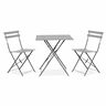 Koopman vrtni set sklopivi stol i 2 stolice svijetlosivi