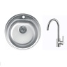 Metalac set sudoper Venera 510 E usadni  + česma Lar / inox boja