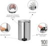 Brabantia Newicon Pedal kanta za smeće 20l, mat inox 114021