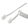 ZED electronic Telefonski kabel spiralni za slušalicu,dužina 4 metra,bijeli - T6-4WB