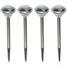 home Solarna vrtna LED lampa, metalna, set 4 komada - MX 802/4