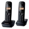 Panasonic Telefon bežični, DUO DECT, LED display, crna boja - KX-TG1612FXH