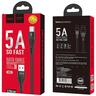 hoco. USB kabel za smartphone, USB type C, 1.2 met., 5 A, crna - U53 5A Flash