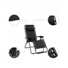 Green Bay podesiva vrtna stolica Messina s jastukom – crno/siva