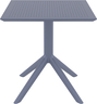 SIESTA vrtni set - 4 Cross stolice + Sky stol Ø 80 - crno/siva