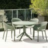 SIESTA vrtni set - 4 Sky pro stolice + Sky stol Ø 105 - maslinasto zelena