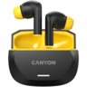 CANYON bluetooth slušalice HEXAGON 7, bežično punjenje, crno žuto