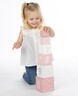 Label Label Drvene kocke za slaganje piramide sa brojevima - Pink