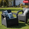 KETER Corfu vrtni set – 2 ratan fotelje, siva, 75x70x79 cm