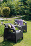 Keter vrtna sofa - set fotelja Corfu 75 × 70 × 79 cm, ratan izgled, siva / 258976