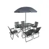 Expert baštenska garnitura sto 120 x 70 x 70 cm i 6 stolica sa suncobranom Vienna