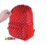 Pixie školski ruksak  PXB-18-87 crveni sa bijelim tufnama