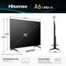 Hisense LED televizor 75A6Q, 4K Ultra HD, Smart TV, VIDAA Smart OS, Dolby Vision, Game Mode PLUS, Crni