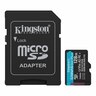 Kingston microSD 128GBCanvasGoPlus, Gen4r/w:200MB/s/160MB/s,with adapter