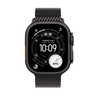 Apple Watch Ultra 3 Cellular 49mm Black Titanium Case with Black Titanium Milanese Loop - Small