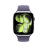 Apple Watch S11 GPS 46mm Silver Aluminium Case with Purple Fog Sport Band - M/L