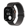 Apple Watch Ultra 3 Cellular 49mm Black Titanium Case with Black Titanium Milanese Loop - Large