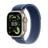 Apple Watch Ultra 3 Cellular 49mm Natural Titanium Case with Blue/Bright Blue Trail Loop - S/M