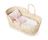Antonio Juan moses košara za lutke od palme s cvjetnim i vichy uzorkom - velika