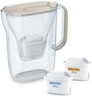 Brita Style Essential bokal za filtriranje vode 2,4L bež + 2 GRATIS filtera