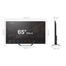 TESLA QLED televizor Q65E655GUS, 4K Ultra HD, Google TV, HDR, HLG, Dolby Vision,  tamno siva