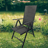 Stolica za vrt sklopiva crna EXUMA