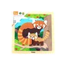VIGA 44625 DRVENE PUZZLE CRVENA PANDA-9 KOM