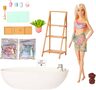 Barbie Confetti Bathtub – set za kupanje s lutkom i kadom